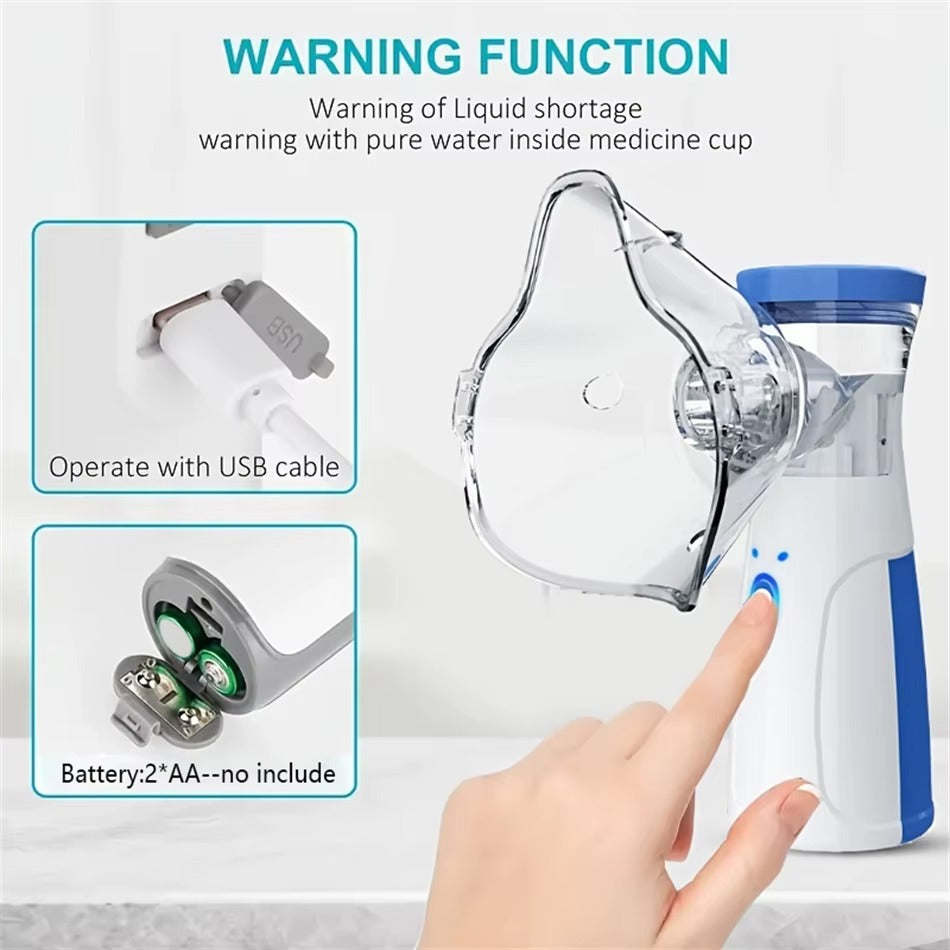 Nebulizer2025 Edition Travel-Friendly Mini Mesh Nebulizer For Adults And Kids Quiet On The Go Inhaler Back To School