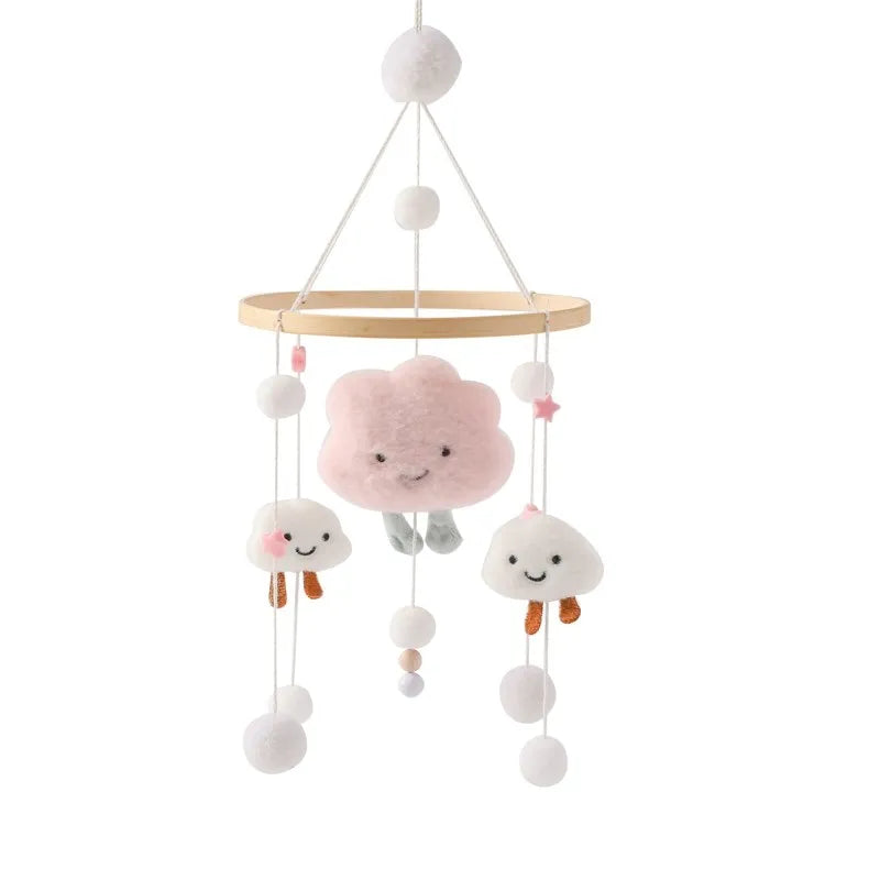 Mobile Baby Wooden Crib Hanging Toy Newborn Nursery Fall 2025 Soothing Music Developmental Gift