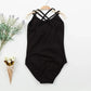 durable double-strap camisole, cross-back, cotton, gymnastics and ballet training – Breathable girls' leotard