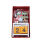 Wooden Christmas Countdown Calendar Ornament Tabletop Decor