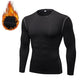 Men's Thermal Fleece Compression Undershirts for Winter Sports - Light, Moisture-Wicking Fitness Gear