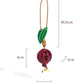 Leather Pomegranate Charm Keychain Bag And Car Decor