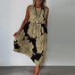 Floral Maxi Dress for Women, Sleeveless Long Dress in Breathable Fabric with Boatneck Neckline and Flattering Fit-1