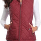 Light Women Quilted Vest - Stand Collar Cotton Winter