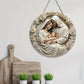 Wooden2025 Edition Nativity Scene Ornament Circular Wall Hanging 7.87in Handcrafted Mary Jesus Joseph Christmas Decor Gift