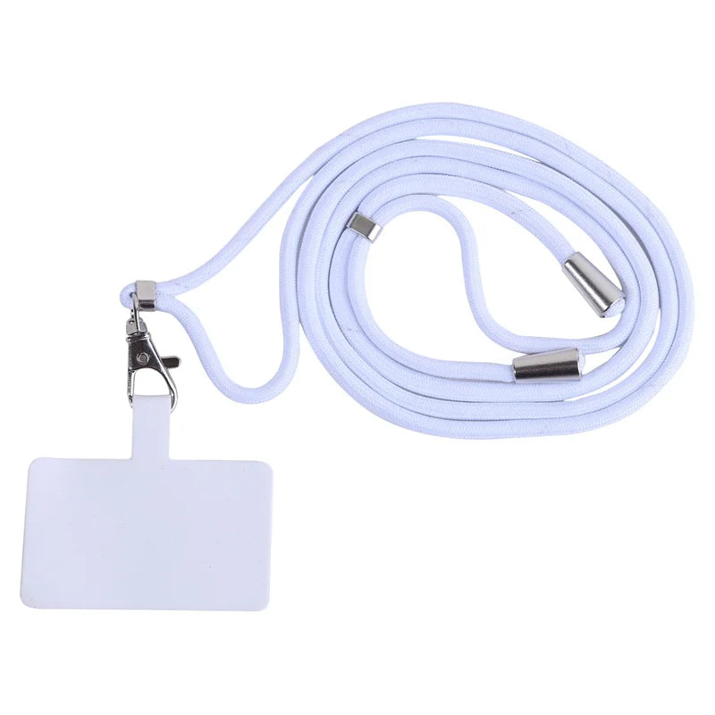 Flexible Detachable Phone Lanyard with Card Holder & Carabiner - 13 Colors, Nylon Strap Accessory