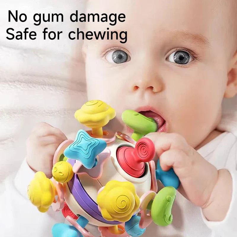 Teether Baby Rattle Hand Grip Sensory Ball Toy Newborn