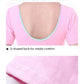 Plush girls' ballet leotard - short sleeve v-neck ruched, cotton knit, for dance practice and classic classes