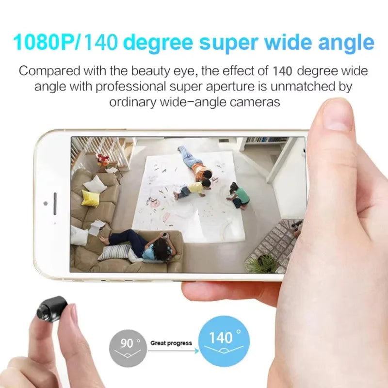 1080P Mini WiFi HD Security Camera with Night Vision & Motion Detection (Wired Power)