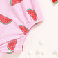 Halter-Neck Watermelon-Print, Polyester, For Summer Beach Days – Plush Sturdy Baby Girls’ Swimsuit