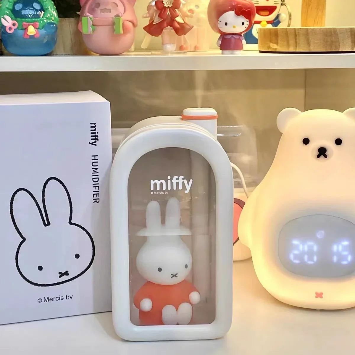 Humidifier Ultrasonic 380ml Doll Design Desktop Humidifier Back To School 2025 Quiet LED Mood Light Gift