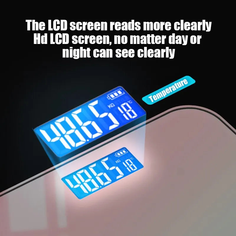 Body Digital Scale Gradient Glass 26 x 26 cm Bathroom Weight Scale Fall 2025 Accurate LED Display