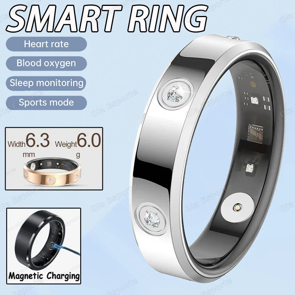 Smart Ring Health Tracker IP68 Water-Resistant Sleep Heart Rate Oxygen Monitor Fall 2025 Wellness Gift