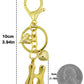Keychain Personalized Gold Bubble Letter Bag Charm Gift