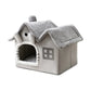 Cat Bed Foldable Cave House Plush Kennel Winter 2025 Cozy Washable Hideaway For Compact Dogs And Cats