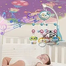 Mobile Crib Remote Music Light Newborn Sensory Toys