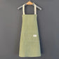 Kitchen Apron Linen Striped Hanging Neck Apron Japanese Style Cooking Gardening Fall 2025 Breathable Flexible