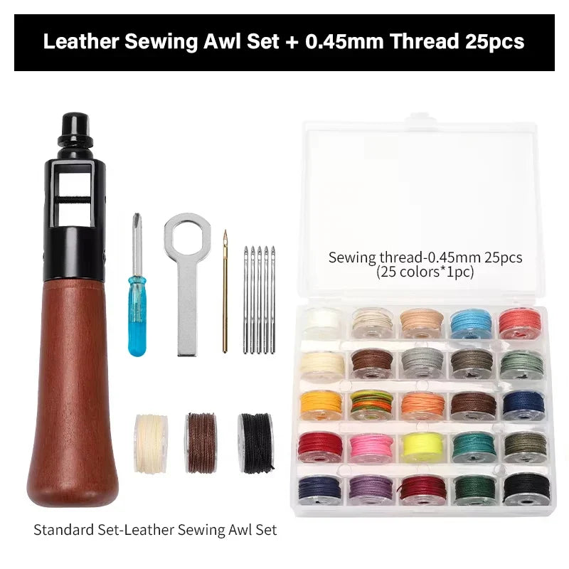 Top-Grade Hand Stitching Awl Tools Kit for DIY Leather Craft and Canvas Repair, Fall 2026 Gift – Leather Sewing Kit