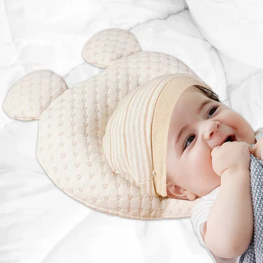 Organic Latex Baby Head Support Pillow - Pediatrician-Recommended Sleep Aid for Flat Head Prevention