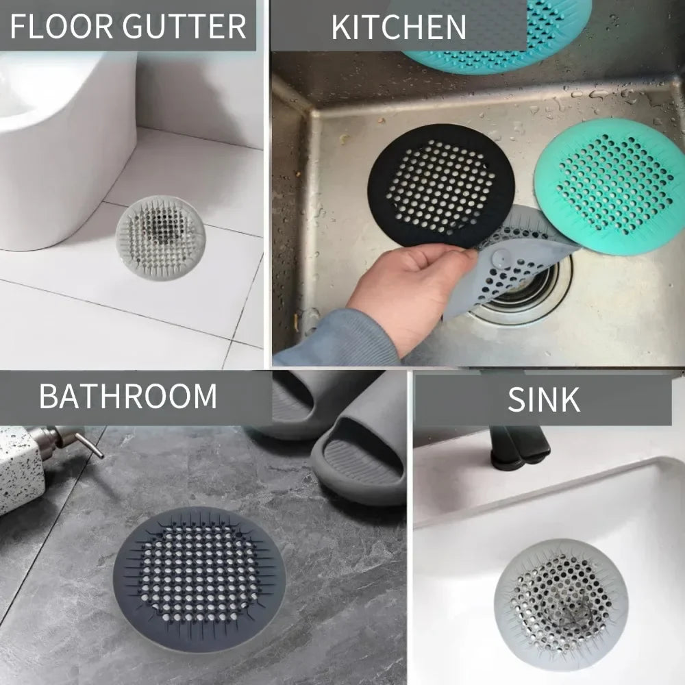 Shower Drain Hair Catcher Silicone Drain Cover - Suction Cup Bath Tub Strainer, Fall 2026 Household Refresh Gift Idea