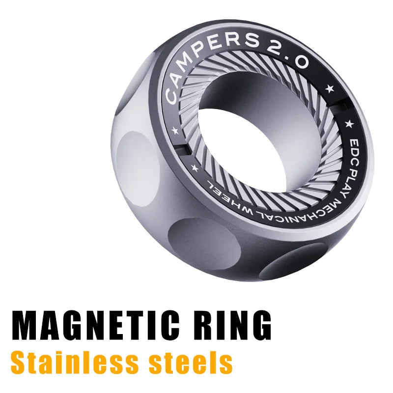 Ratchet Magnetic Fidget Ring Stainless Steel EDC Gift
