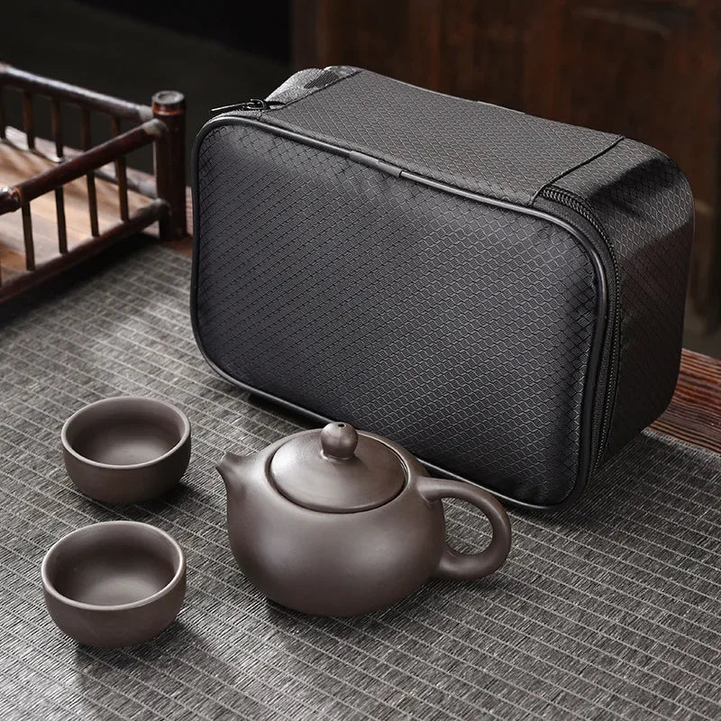 Purple Clay Travel Tea Kit Travel-Friendly Kung Fu Teaware