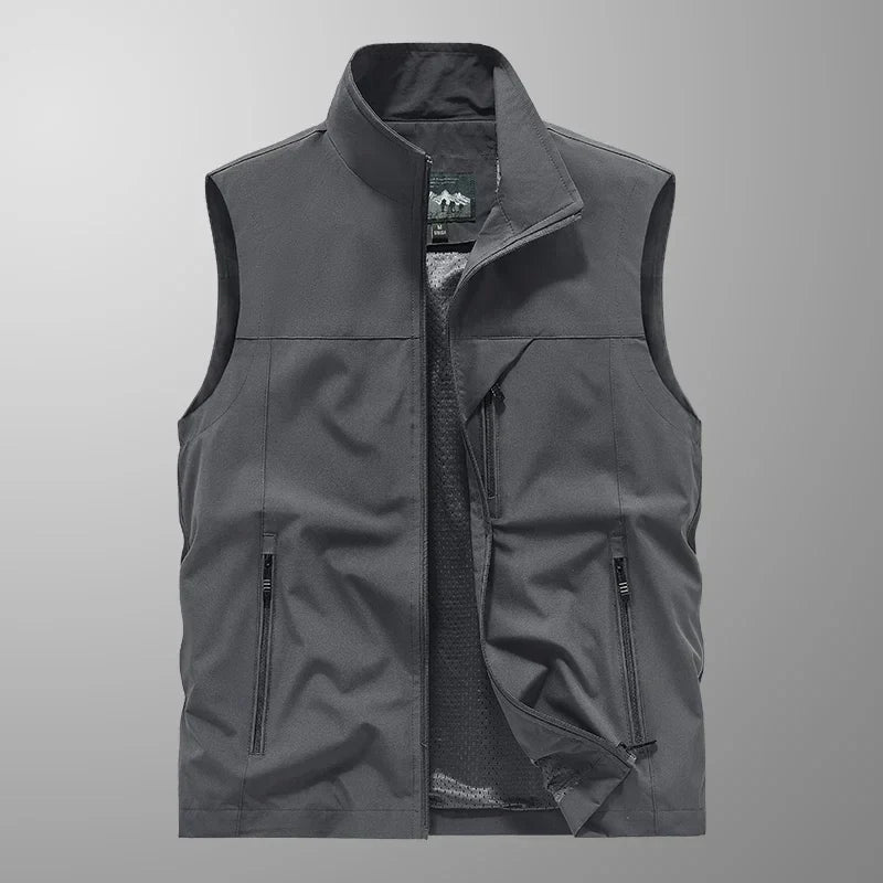Water-Resistant Multi-Use Mens Vest - Sleeveless Polyester