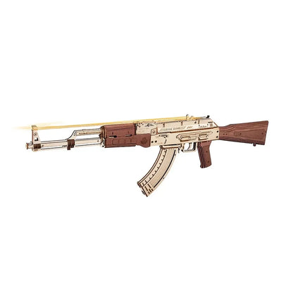 Rokr Robotime 3D Wooden Puzzle Toy Rifle Kit for Adults & Kids, Unique Gift