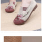 Women’s Breathable Flats - Slip-On Mesh, Embroidered
