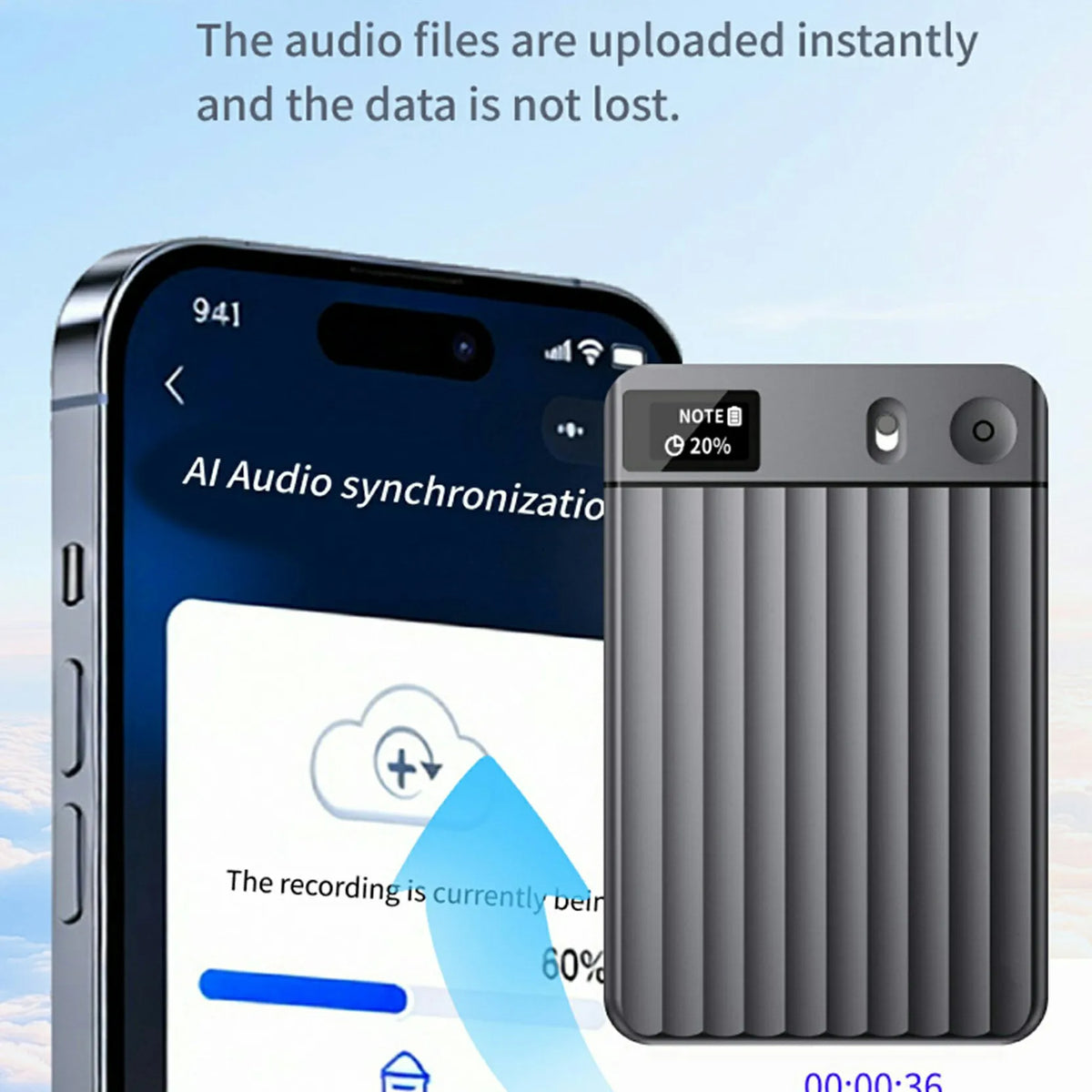 AI2026 Edition Voice Recorder with Transcription and Summarization - 135-Language Smart Notetaker for Meetings