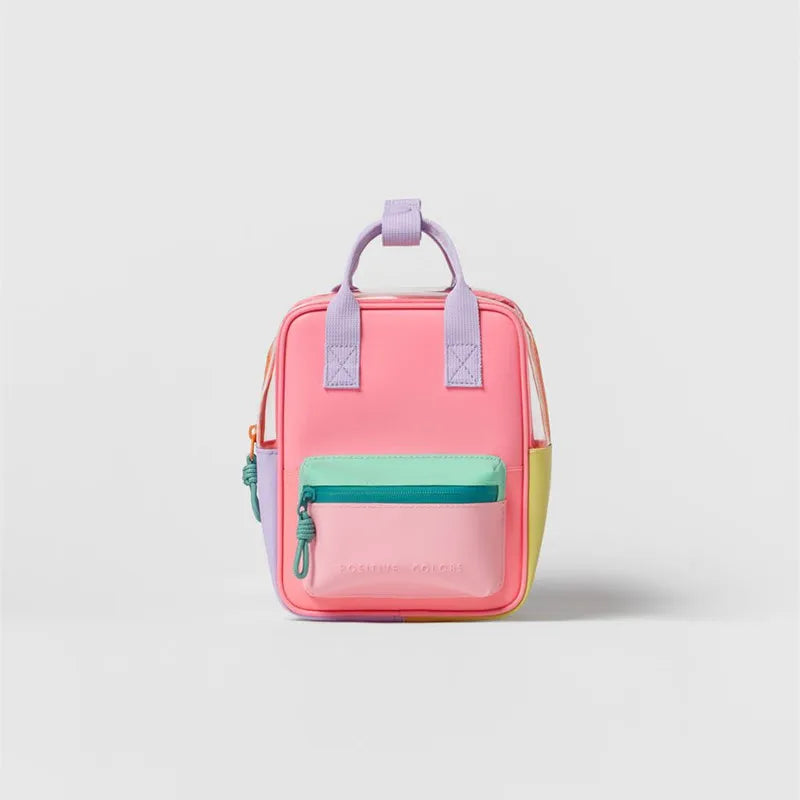 Translucent Backpack Patchwork Color Mini Jelly Backpack Back to School 2025 Flexible Shoulder Strap Regular Cute Bag