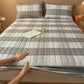 Protector Mattress Quilted Plaid Cover Breathable Antibacterial Bedding Fall 2025 Fresh Sleep