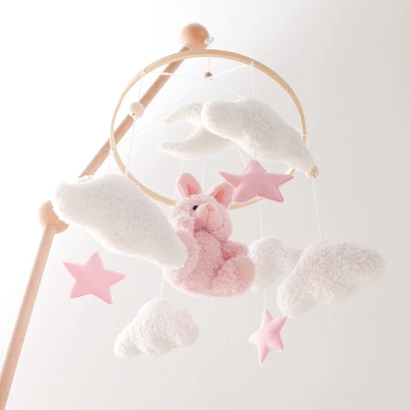 Crib Baby Mobile Wooden Nursery Newborn Sensory Toys