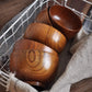 Wood Jujube Soup Bowls Solid Wooden Japanese Bowls