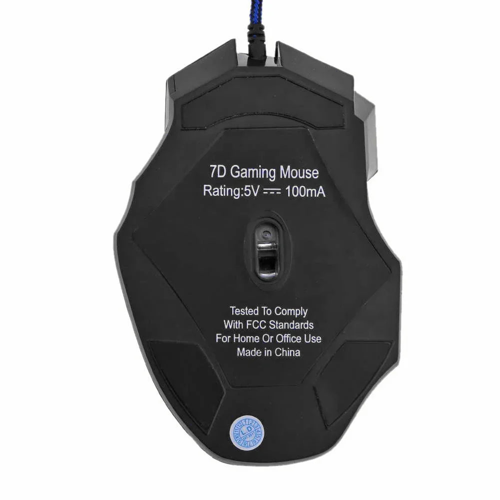 Usb Wired Gaming Mouse 7 Button Backlit Comfort-Grip Comfort