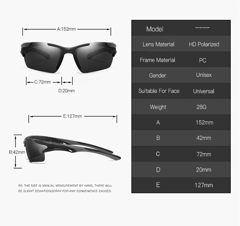 anti-glare UV400 acetate frame, photochromic lens option – Timeless unisex sports sunglasses
