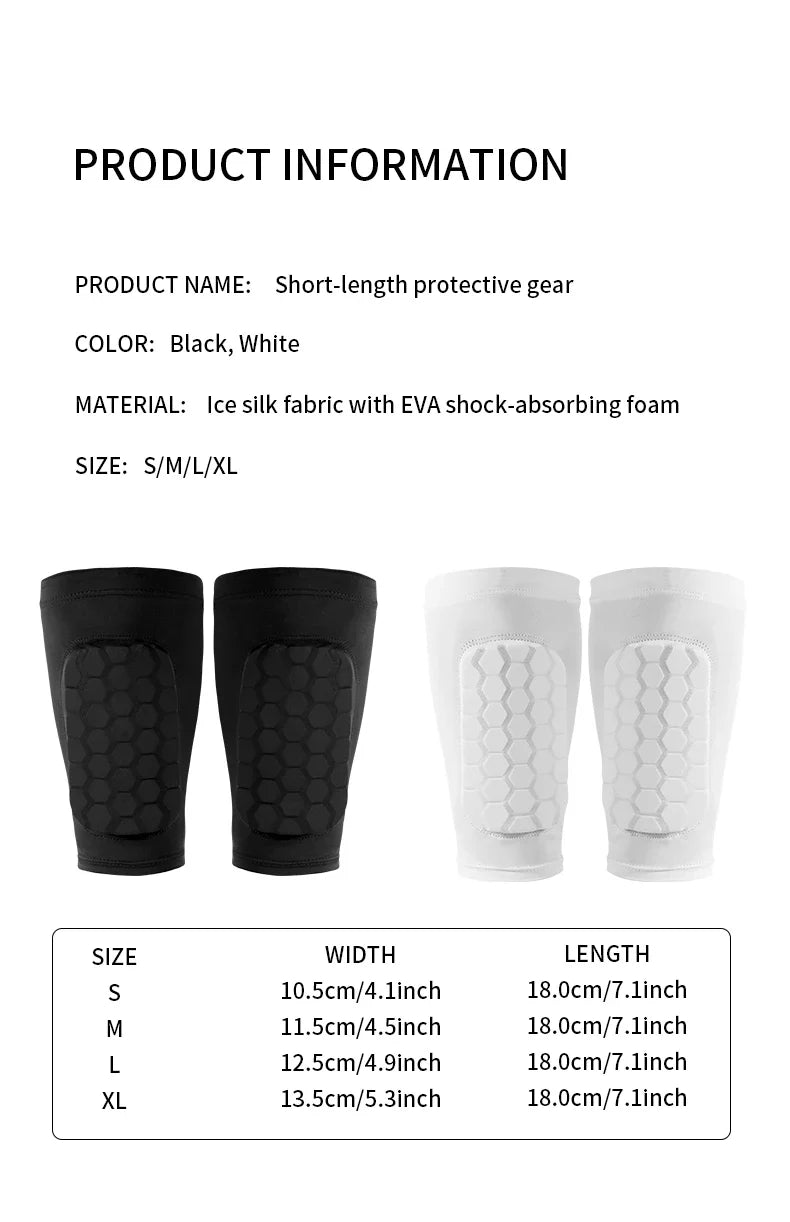 Football Shin Guard Sleeve Covers - Light Elastic Protective Leg Sleeves for Men Women and Teens