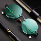 Fashion Timeless Rimless Sunglasses Women Men Dark Green Lens Retro Round Eyeglasses Outdoor Driving