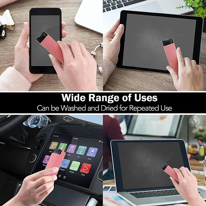 Microfiber Screen Cleaner Spray Kit with Cloth & Brush for Smartphones, Tablets, Laptops