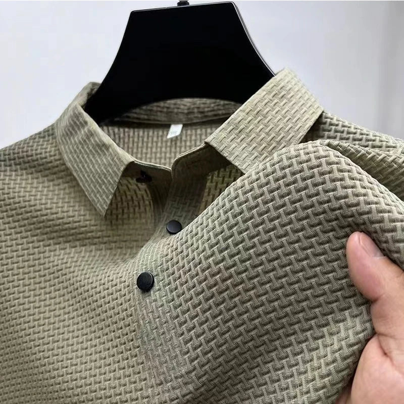 short sleeve, casual summer style, slim fit versatile top – Breathable men's polo shirt