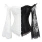 Women's Supportive Corset Top - Off Shoulder, Lace Satin