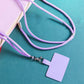 Flexible Detachable Phone Lanyard with Card Holder & Carabiner - 13 Colors, Nylon Strap Accessory