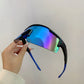 Sports Oversized Sunglasses Men, 2025 Punk Mirror Anti-UV Riding Shades