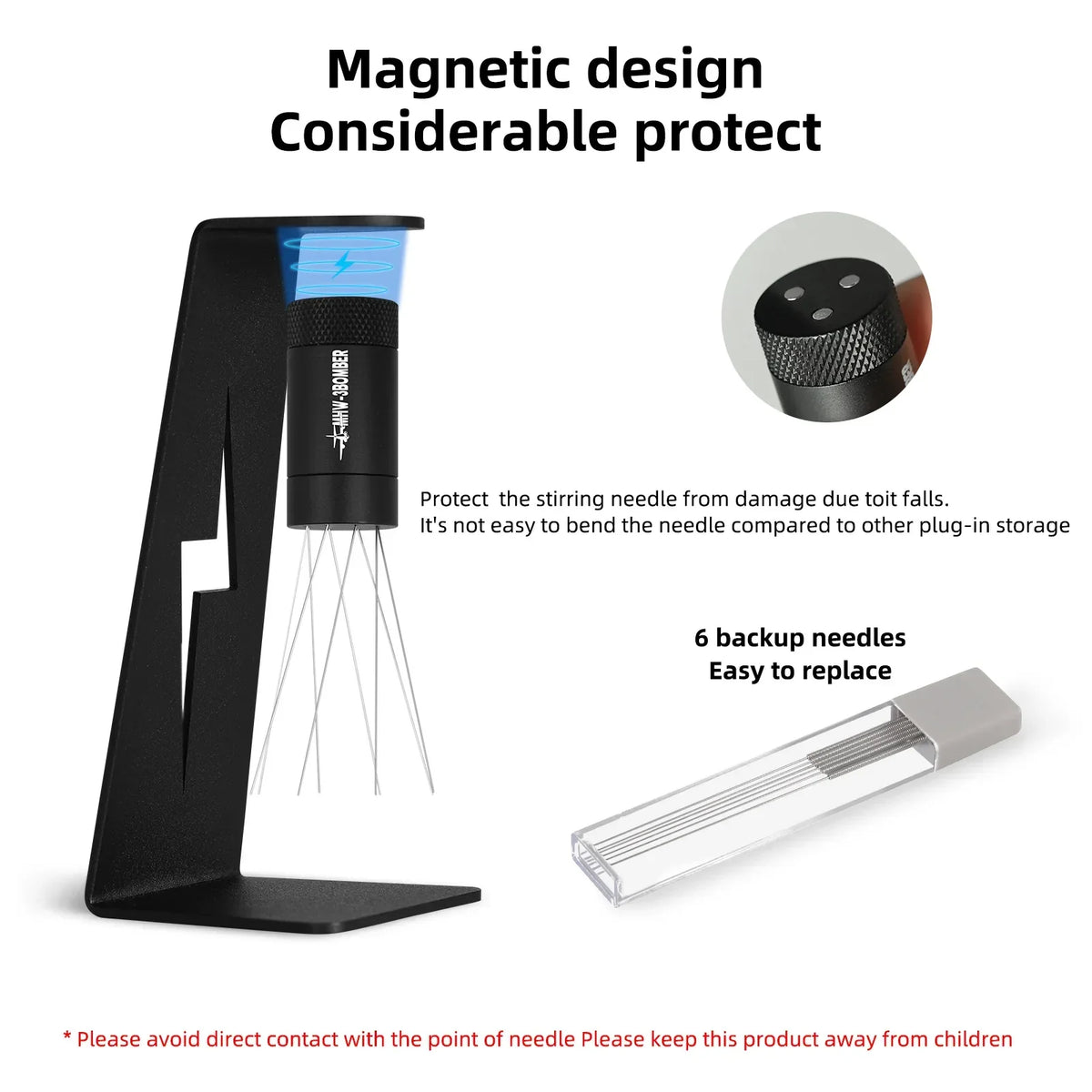 Coffee Distribution Device Flexible Magnetic WDT Stirrer Stand Barista Gifts Fall 2025 Precise Espresso Needles Included