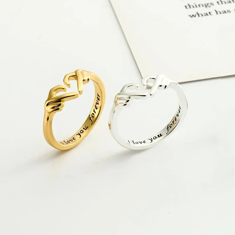 Heart Ring Hollow Double Layer Open Flexible Ring Romantic Jewelry Gift 2026 Valentine Gift Trend