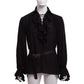 Variant image for Vintage Medieval Renaissance Shirt for Men, Ruffled Long Sleeve Lacing Up Costume Top in Soft Fabric-10
