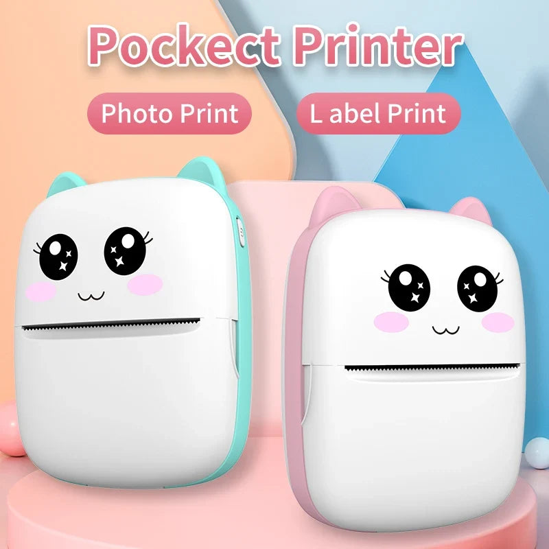 Mini Printer Thermal Ink-Free Travel-Friendly Sticker Printer (Subscription option)