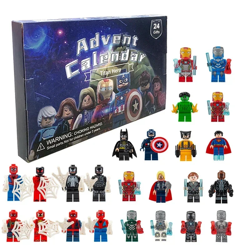 24-Piece Marvel PVC Action Figure Advent Calendar - Christmas Countdown Gift for Kids
