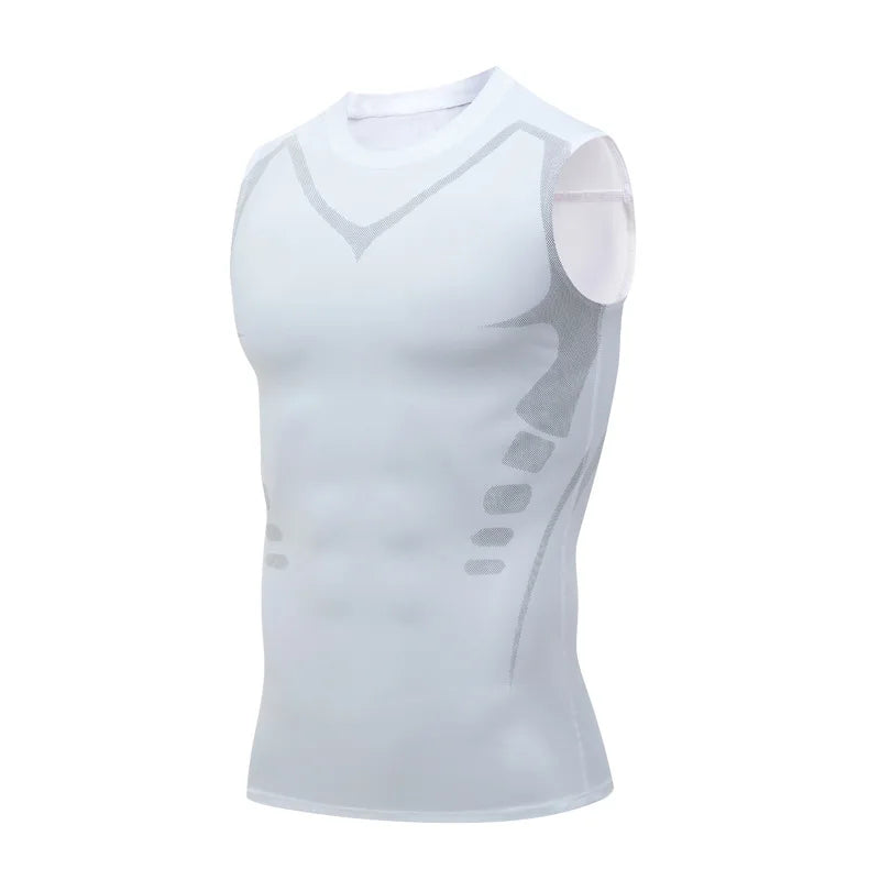 polyester, sleeveless, gym and bodybuilding vest – Fast-dry men's compression tank top