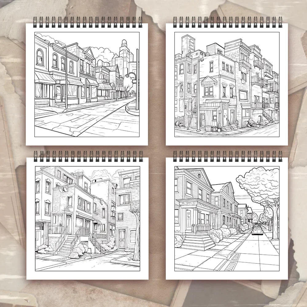 Adult2025 Edition Coloring Book Spiral Bound 30 Sheets 8.3 By 8.3 Inches Holiday Gift Idea For Relaxation
